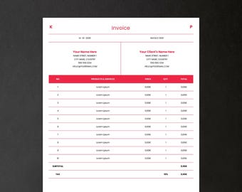 Modello di fattura con calcolo automatico – per architetti, Fogli Google