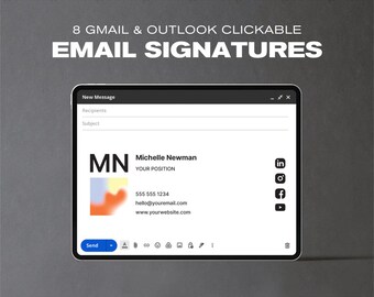 Modello di firma e-mail con foto: per fotografi, Gmail e Outlook