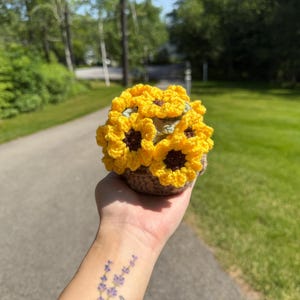 Crochet Sunflower Coaster