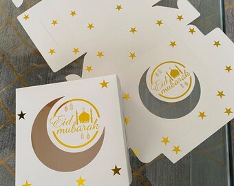Eid Mubarak Gift Box, Gold Star Design (2 per order)