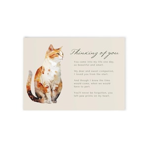 Sympathy card for Pet Loss - blank