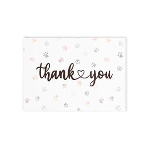 Thank you card for Pet Sitter - Blank Inside