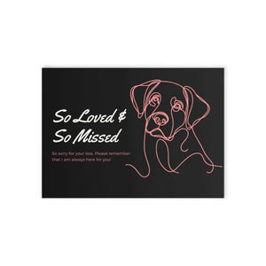 Sympathy card for Pet Loss - blank