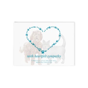 Sympathy card for Pet Loss - blank