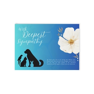 Sympathy card for Pet Loss - blank
