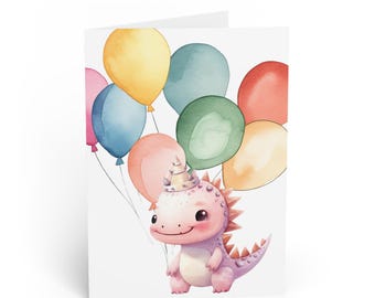 恐竜グリーティングカード、1歳の誕生日パーティー招待状、かわいい恐竜ステーショナリーセット、子供向けお礼状、ベビーシャワーカード