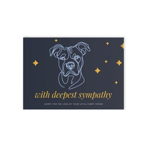 Sympathy card for Pet Loss - blank