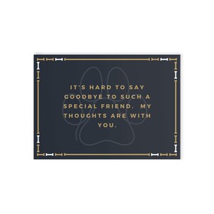 Sympathy card for Pet Loss - blank