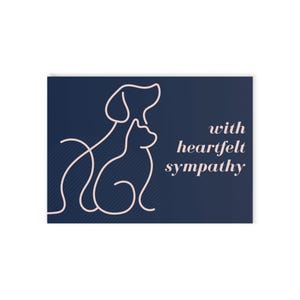 Sympathy card for Pet Loss - blank