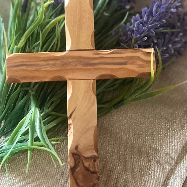 Olive Wood, Cross, Easter, Holy Land, Comfort, Smaller for Little Hands, Handmade in Bethlehem, Jerusalem, Olive Wood from Galilee