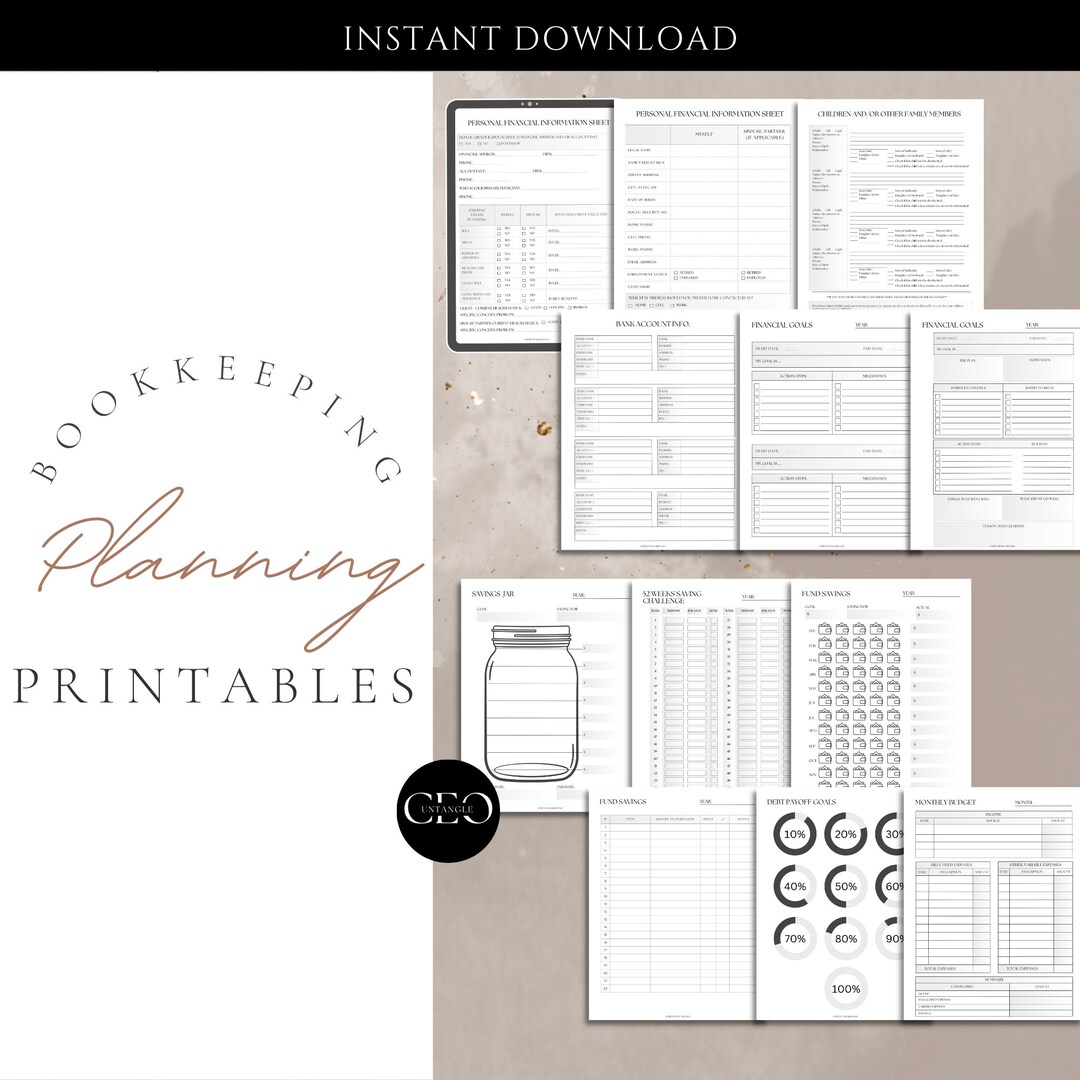 Bookkeeping Planning Templates: Simplify Your Bookkeeping Process and ...