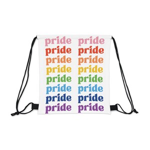 Pride Outdoor Dragskoväska Snygg slitstark dragskoväska i regnbågens färger rosa babyblå mjuk polyesterväv perfekt för dagligt bruk