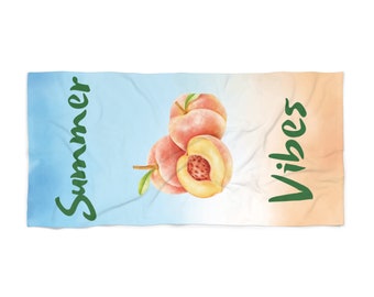 Strandtuch PEACH Summer Vibes Weiche Decke Luxuriös weiche Polyester / Baumwollmischung Zwei Größen erhältlich Perfekt für sonnige Tage am Ufer