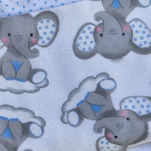 Elephant Cloud Baby blanket and burp cloth