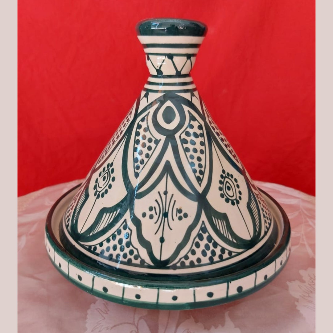 Hand Painted Tagine Handmade Tagine Pottery Kitchenware Etsy