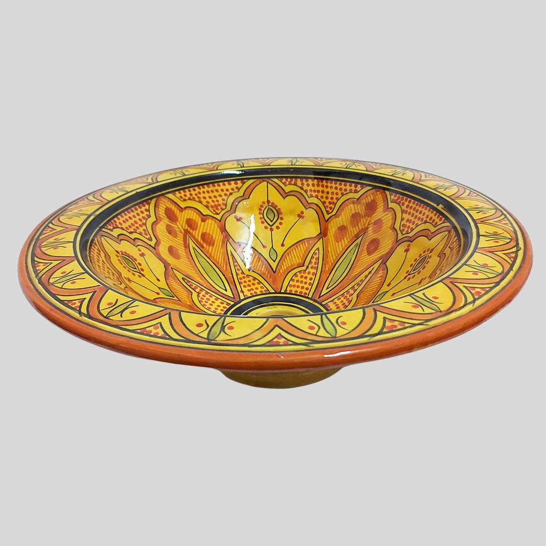 Moroccan Sink Hand Painted Ceramic Sink Moroccan Pottery Etsy