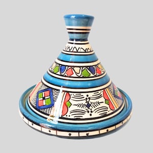 Handmade Tagine - Hand Painted Tagine -  Moroccan tajine - pottery Kitchenware - Large tajine - Serving Pot -  Clay pot - Ceramic tajine