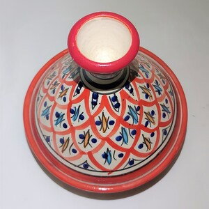 Handcraft Tagine - Hand Painted and Handmade Tagine -  Moroccan tajine - Serving Pot -  Clay tagine - moroccan Ceramics - red tagine