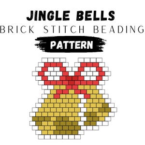 Jingle Bells Earring Pattern: Miyuki Delica Brick Stitch (PDF Pattern)