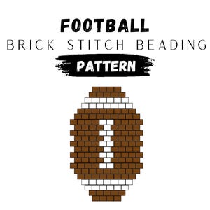 Football Brick Stitch Earring Pattern: Miyuki Delica (PDF Pattern)