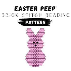 Easter Peep Brick Stitch Earring Pattern: Miyuki Delica (PDF Pattern)