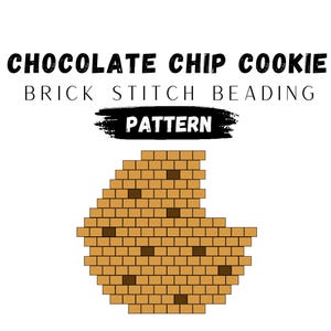 Chocolate Chip Cookie Brick Stitch Earring Pattern (PDF)
