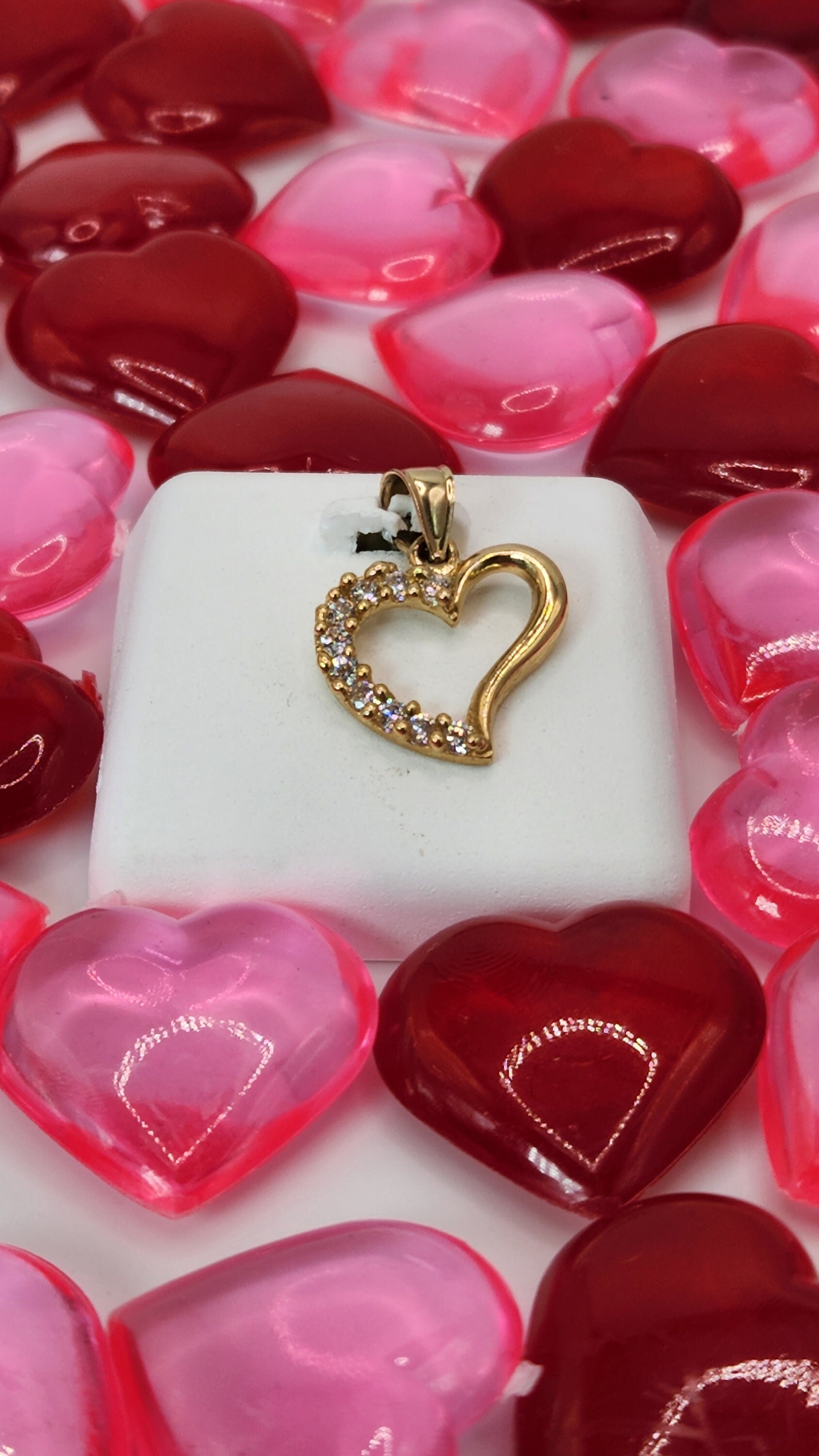 14K Heart Pendant - Etsy