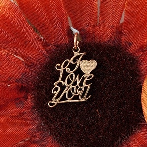 I Love You Pendant/Charm 10K Gold