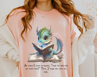 Bookdragon Shirt/Dragon Reading Shirt/Book Dragon Shirt/Bookworm T Shirt/Book Club/Book Shirt/Book Lover Gift/Bookworm Gifts/Bookish Gifts