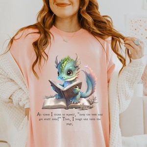 Bookdragon Shirt/Dragon Reading Shirt/Book Dragon Shirt/Bookworm T Shirt/Book Club/Book Shirt/Book Lover Gift/Bookworm Gifts/Bookish Gifts