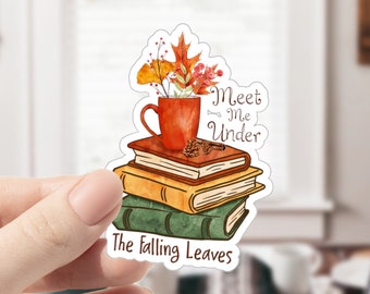 Cute Fall Stickers, Fall Sticker, Cozy Stickers, Cozy Decor, Book Stickers, Reading Stickers, Journal Stickers, Book Lover Gift, Fall Gifts