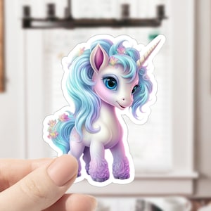 Cute Unicorn Sticker, Unicorn Sticker, Fairycore Fairy, Unicorn Lover Gift, Fairy, Fairytale Stickers, Unicorn, Unicorns, Journal Stickers