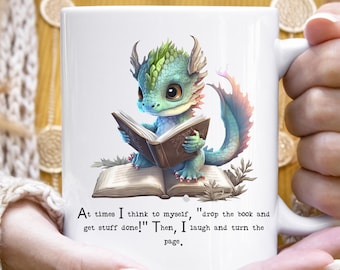 Book Dragon Mug, Library Mug, Bookworm Mug, Bookish Things, Bookish Mug, Book Mug, Librarian Mug/Book Lover Mug/Bookish Gifts/Bookworm Gifts