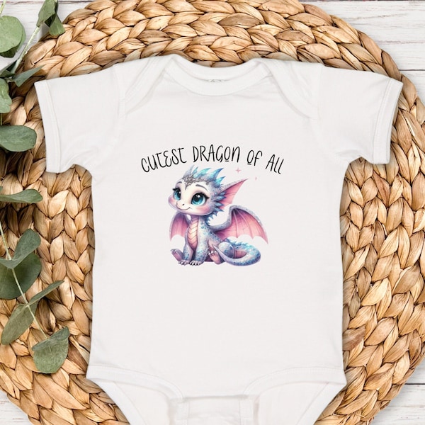 Dragon Onesies, Baby Pajamas Dragon, Cute Watercolor Dragon, Cute Baby Outfits, Dragon Theme Baby Shower, Dragon Baby Clothes, New Baby Gift