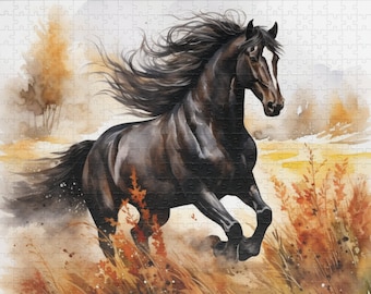 Herbst Galopp 500 Teile Puzzle - Pferd Puzzle, Pferd, Herbst Puzzle, 500 Teile Puzzle, 500 Teile Puzzle, Gastgeberin Geschenk Thanksgiving. Puzzle