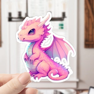 Pink Dragon, Baby Dragon, Epic Dragon, Cute Dragon, Dragon Dragon, Dragon Sticker, Dragon Lover Gift, Journal Stickers, Laptop Stickers