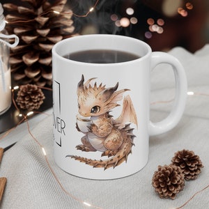 Dragon Mug, Coffee Dragon, Epic Dragon, Baby Dragon, Dragon Lover Gift, Cute Dragon, Dragon Lovers Gifts Coffee Mug Ceramic Mug Coffee Gifts