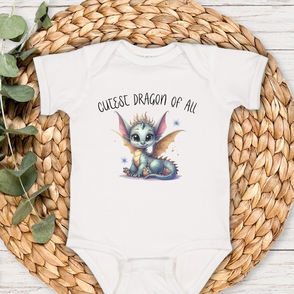 Baby Pajamas Dragon, Dragon Onesies, Cute Watercolor Dragon, Cute Baby Outfits, Dragon Theme Baby Shower, Dragon Baby Clothes, New Baby Gift