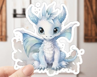 Blue Dragon, Watercolor Dragon Sticker, Baby Dragon, Cute Dragon, Dragon Dragon, Dragon, Dragon Lover Gift, Journal Stickers Laptop Stickers