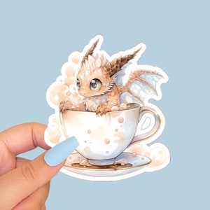 Coffee Dragon, Dragon Sticker, Epic Dragon, Baby Dragon, Dragon Lover Gift, Cute Dragon, -stickers, &#39; stickers, &#39; sticker, Journal Stickers