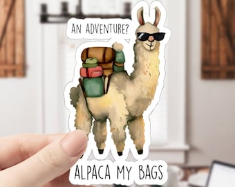 Pegatina de llama, pegatinas de llama, decoración de llama, pegatinas de senderismo, regalos de llamas, regalos de llama, regalo de llama, pegatina de vinilo de llama, llamas, pegatinas