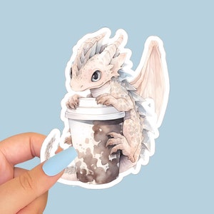 Coffee Dragon, Dragon Sticker, Epic Dragon, Baby Dragon, Dragon Lover Gift, Cute Dragon, -stickers, &#39; stickers, &#39; sticker, Journal Stickers