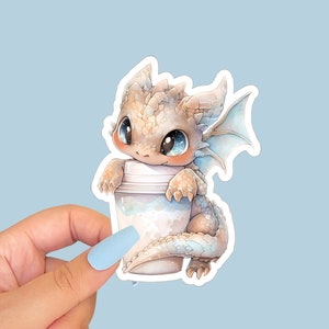Coffee Dragon, Dragon Sticker, Epic Dragon, Baby Dragon, Dragon Lover Gift, Cute Dragon, -stickers, &#39; stickers, &#39; sticker, Journal Stickers