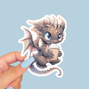 Coffee Dragon, Dragon Sticker, Epic Dragon, Baby Dragon, Dragon Lover Gift, Cute Dragon, -stickers, &#39; stickers, &#39; sticker, Journal Stickers