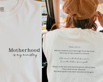 Motherhood is My Ministry, Homeschool Shirt, Christian Homeschool Mom, Christian Mom Tshirt, Christian Gifts for Women, Christian Mom Gifts
