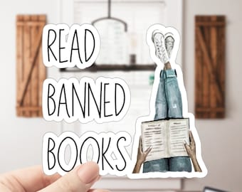Leia adesivos de livros banidos, eu leio adesivos de livros banidos, leia livros banidos, adesivos de livros banidos, adesivos de livros, adesivos de leitura, adesivos