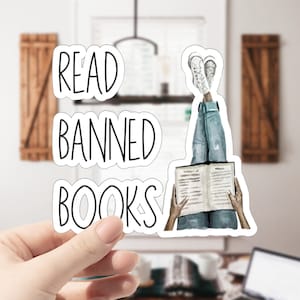 Read Banned Books Sticker, I Read Banned Books Sticker, Read Banned Books, Banned Book Stickers, Book Stickers, Reading Stickers, -stickers