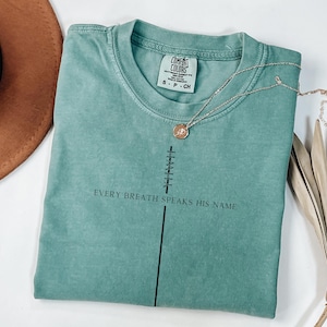 Every Breathe Speak His Name, YHWH Lung Yahweh Shirt YHWH Lungs Shirts Comfort Colors Religious Shirt Christian Minimalist Shirt Faith Gifts