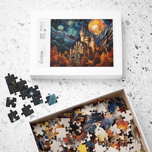 A Castle in Autumn 500 Piece Puzzle - Fall Puzzle, 500 Pieces Puzzle, 500 Piece Puzzles, Hostess Gift Thanksgiving, Fall Gifts for Women image 4
