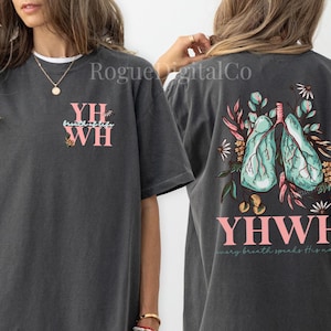Every Breathe Speak His Name, YHWH Lung Yahweh Shirt YHWH Lungs Shirts Comfort Colors Religious Shirt Christian Minimalist Shirt Faith Gifts
